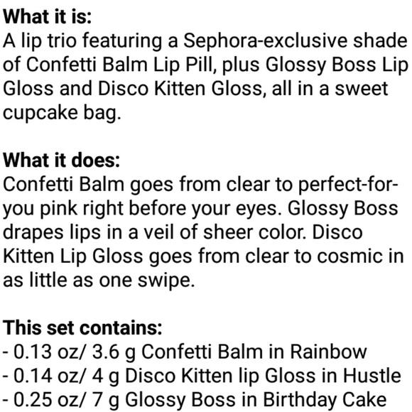 🍰🆕Winky Lux Cupcake bag & lip trio BRAND NEW - Picture 5 of 8